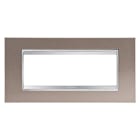 GEWISS - GEWGW16206MP PLACCA LUX 6P METAL.BRONZO PERLATO