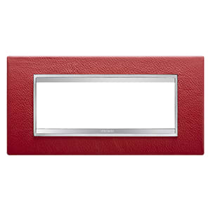 GEWISS - GEWGW16206PR PLACCA LUX 6P PELLE RUBINO