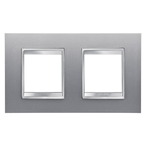 GEWISS - GEWGW16223VT PLACCA LUX INT.2+2M O.TITANIO