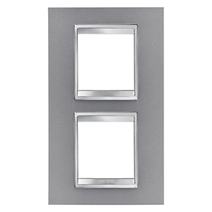 GEWISS - GEWGW16224VT PLACCA LUX INT.2+2M V.71 TITANIO