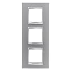 GEWISS - GEWGW16227VT PLACCA LUX INT.2+2+2M V.TITANIO