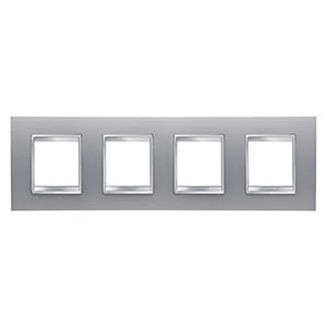 GEWISS - GEWGW16228VT PLACCA LUX INT.2+2+2+2M O.TITANIO