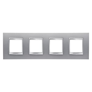 GEWISS - GEWGW16228VT PLACCA LUX INT.2+2+2+2M O.TITANIO