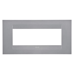 GEWISS - GEWGW16406VT PLACCA GEO - IN TECNOPOLIMERO VERNICIATO - 6 POSTI - TITANIO - CHORUSMART