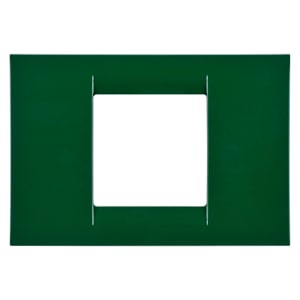 GEWISS - GEWGW22152 PLACCA VIRNA - IN TECNOPOLIMERO FINITURA LUCIDA - 2 POSTI - VERDE RACING - SYSTEM