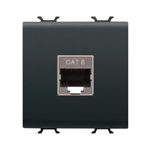GEWISS - GEWGW12437 CONNETTORE RJ45 2M CAT.6 FTP NERO