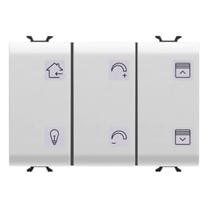 GEWISS - GEWGW10785A PULS.6CH TASTI E SIMB.BIANCA+COM.MOT.KNX
