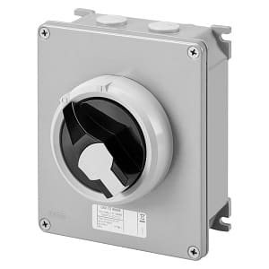 GEWISS - GEWGW70406M INTERRUTTORE SEZIONATORE ROTATIVO - HP - DA PARETE - COMANDO - CASSETTA IN METALLO - 32A 4P - MANOPOLA NERA LUCCHETTABILE - IP66