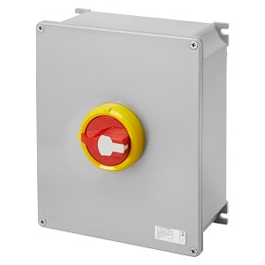 GEWISS - GEWGW70495M INTERRUTTORE SEZIONATORE ROTATIVO - HP - DA PARETE - EMERGENZA - CASSETTA IN METALLO - 160A 3P - MANOPOLA ROSSA LUCCHETTABILE - IP66