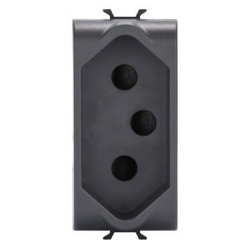 GEWISS - GEWGW12299 PRESA 2P+T 16A STD SUDAFRICANO 1M NERO