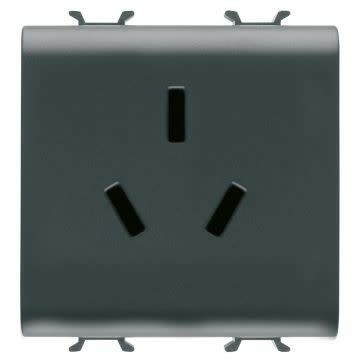 GEWISS - GEWGW12391 PRESA STD.CINESE 2P+T 10A CH/BK
