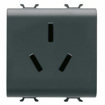 GEWISS - GEWGW12392 PRESA STD.CINESE 2P+T 16A CH/BK