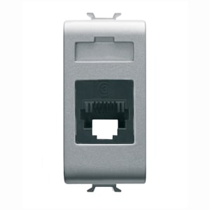 GEWISS - GEWGW14421 PRESA RJ45 - CATEGORIA 5e - UTP - 1 MODULO CHORUSMART - TITANIO