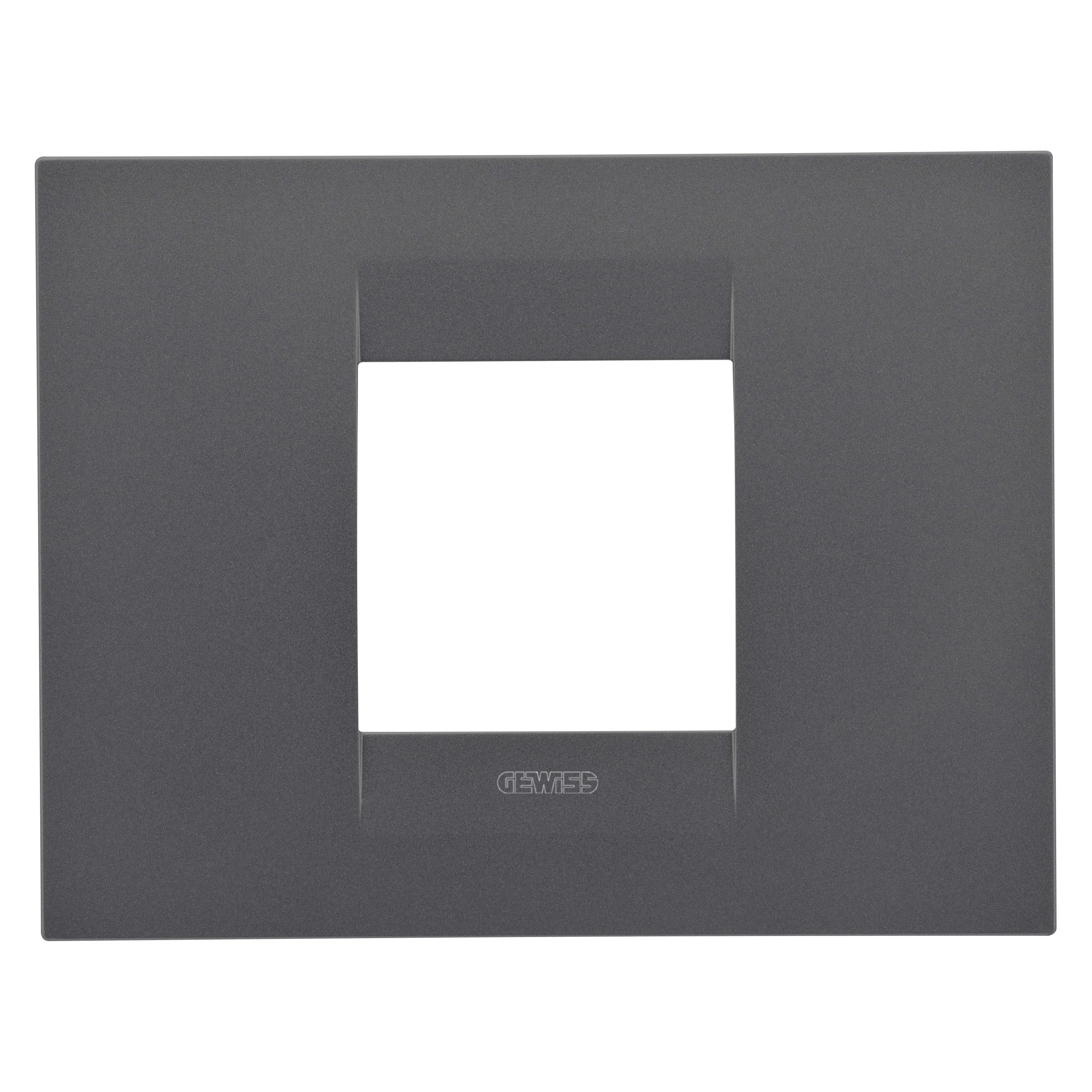 GEWISS - GEWGW16402VN PLACCA GEO 2M NERO SATINATO