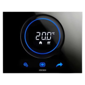 GEWISS - GEWGW16970CN TERMOSTATO ICE WI-FI DA PARETE NERO
