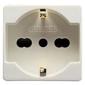 GEWISS - GEWGW20246 PRESA 2P+T 16A BIV.ST.ITALIANO/TED.SY/WT