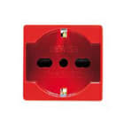 GEWISS - GEWGW20296 PRESA STANDARD ITALIANO/TEDESCO 250V ac - PER LINEE DEDICATE - 2P+T 16A BIVALENTE - P40 - 2 MODULI - ROSSO - SYSTEM