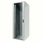 GEWISS - GEWGW38451 ARMADIO DA PAVIMENTO 19" - METALLO - PORTA TRASPARENTE - 2 MONTANTI - 24U - 600X1185X600 - GRIGIO RAL 7035