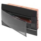 GEWISS - GEWGW40225TN CENTRALINO DA ARREDO - DA INCASSO - PREDISPOSTO PER ALLOGGIAMENTO MORSETTIERE - 250X195X26 - NERO TONER - 8+ 1/2 MODULI