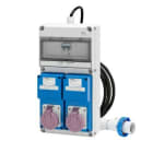 GEWISS - GEWGW68236N Q-DIN ASC - MOBILE E PORTATILE - CON CAVO E SPINA - 2 2P+T 16A 24 CON TRASFORMATORE - + 2 2P+T 16A IB - IP65