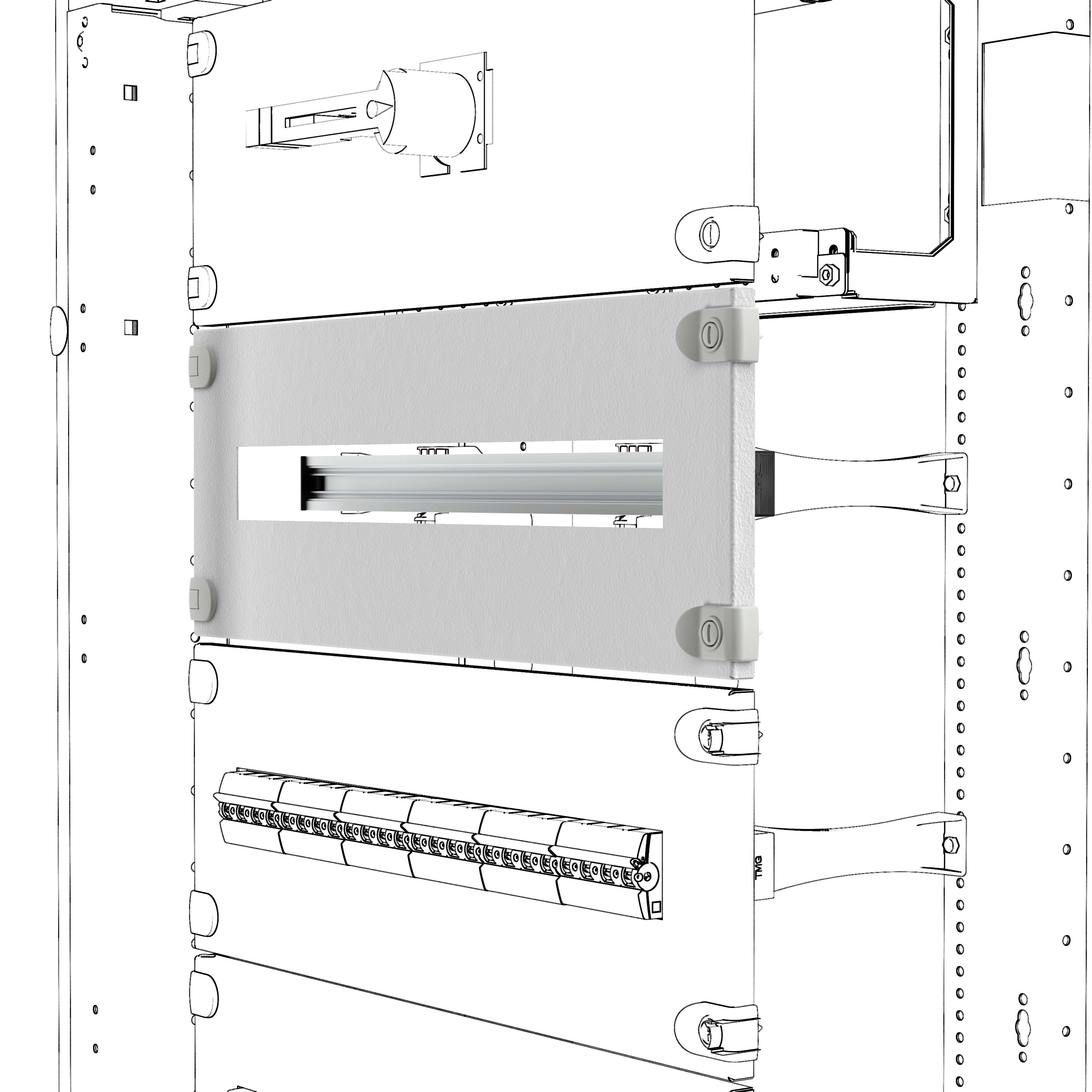 GEWISS - GEWGWD3304 QDX PANNELLO FIN E GUIDA DIN 850X150