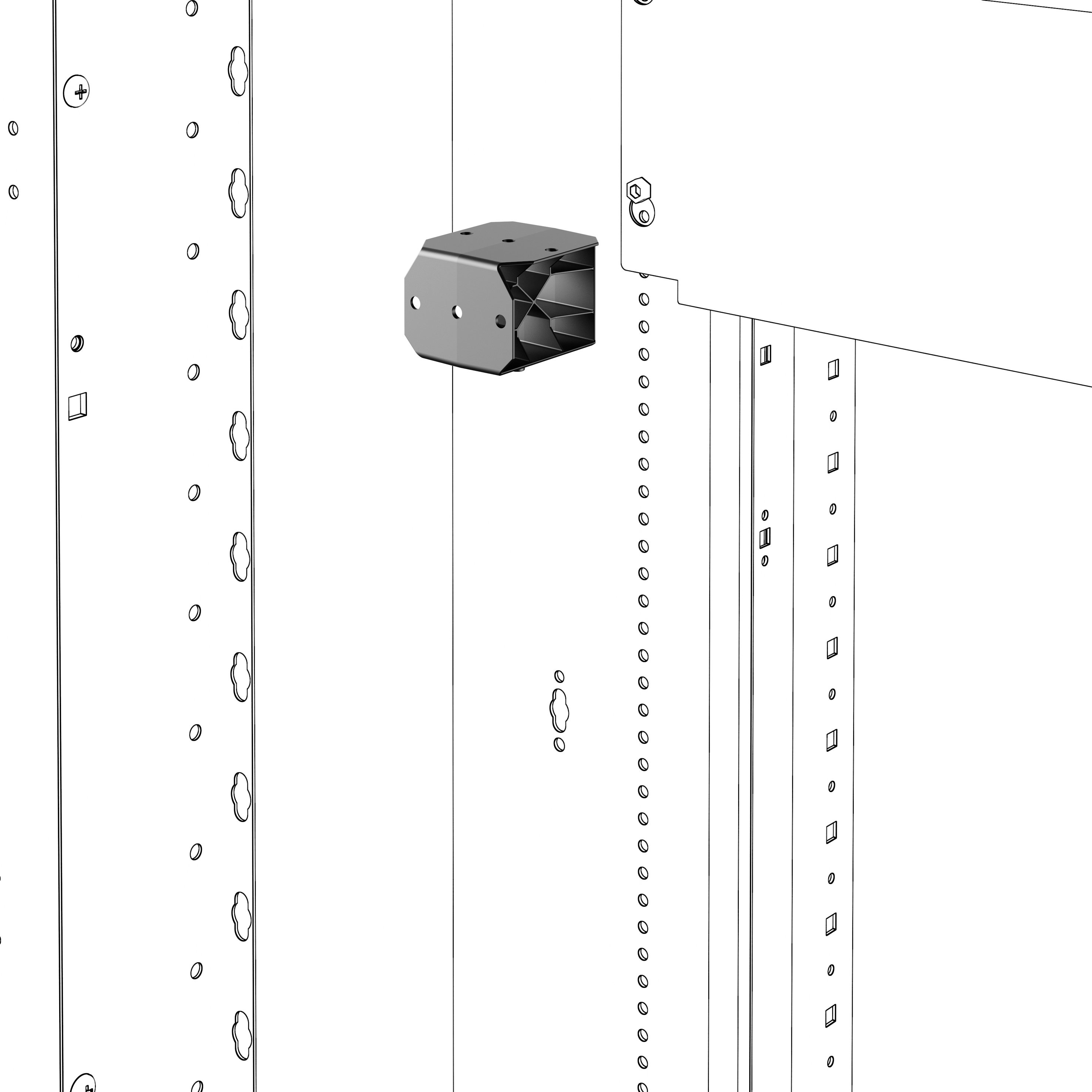 GEWISS - GEWGWD3428 QDX SUPPORTI CANALINA VERTICALE 8PZ