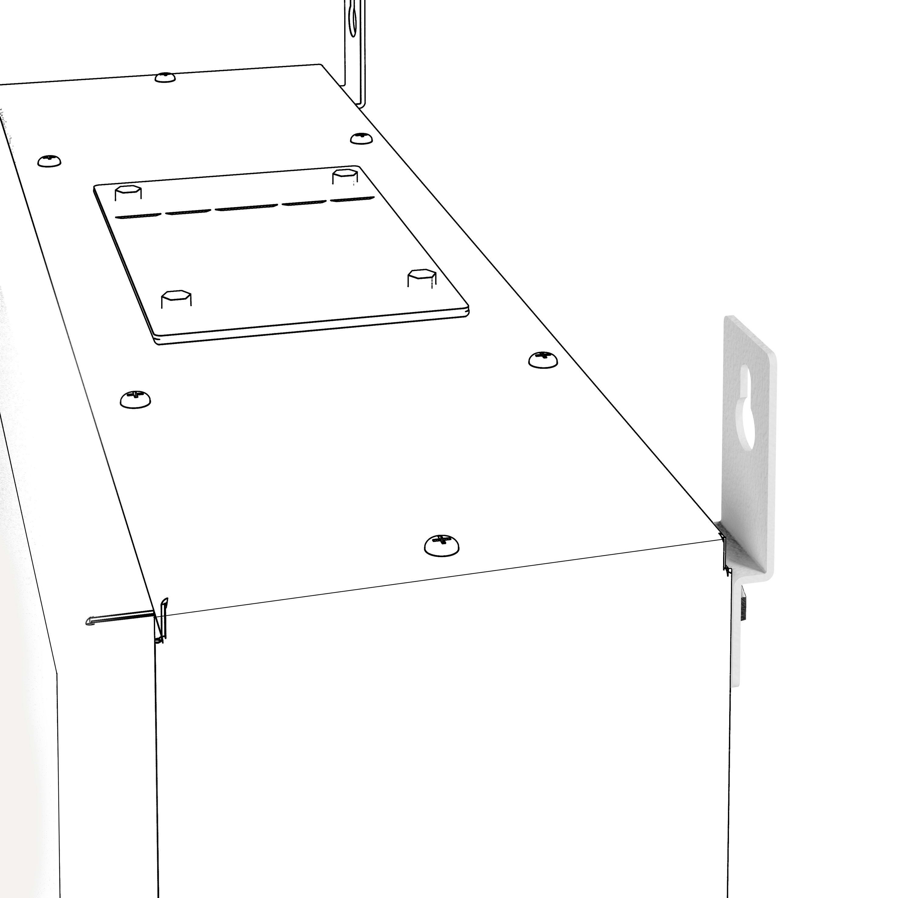 GEWISS - GEWGWD3451 STAFFE FISSAGGIO QDX630H PARETE