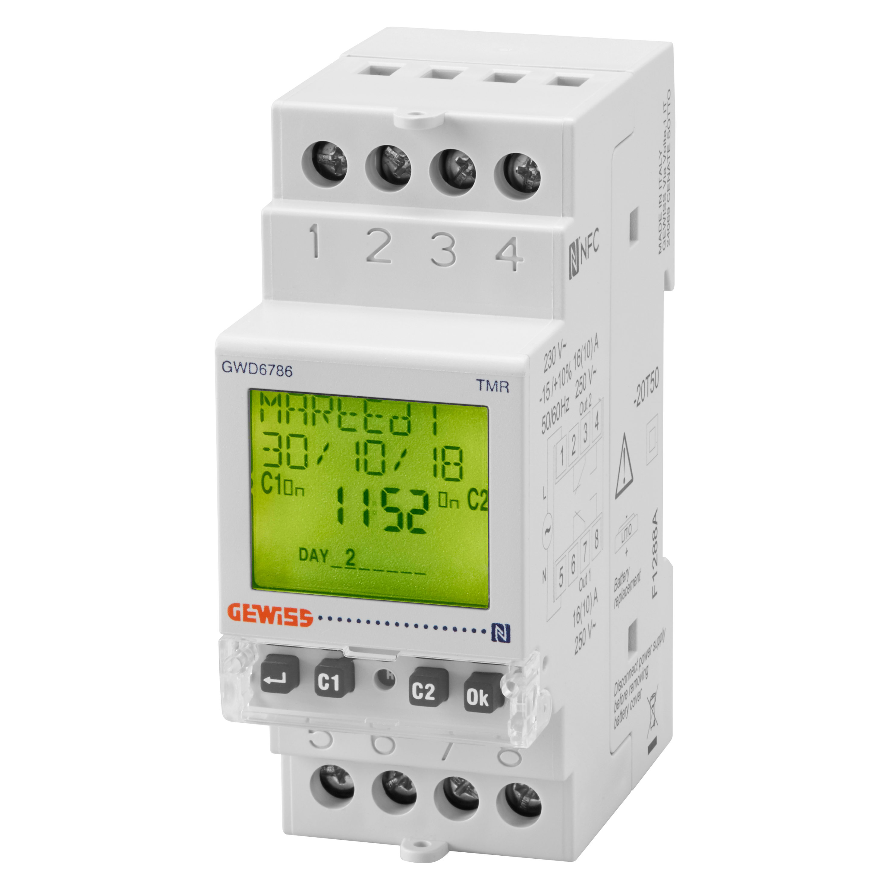 GEWISS - GEWGWD6786 INTERRUTTORE ASTRONOMICO 2CANALI 2M