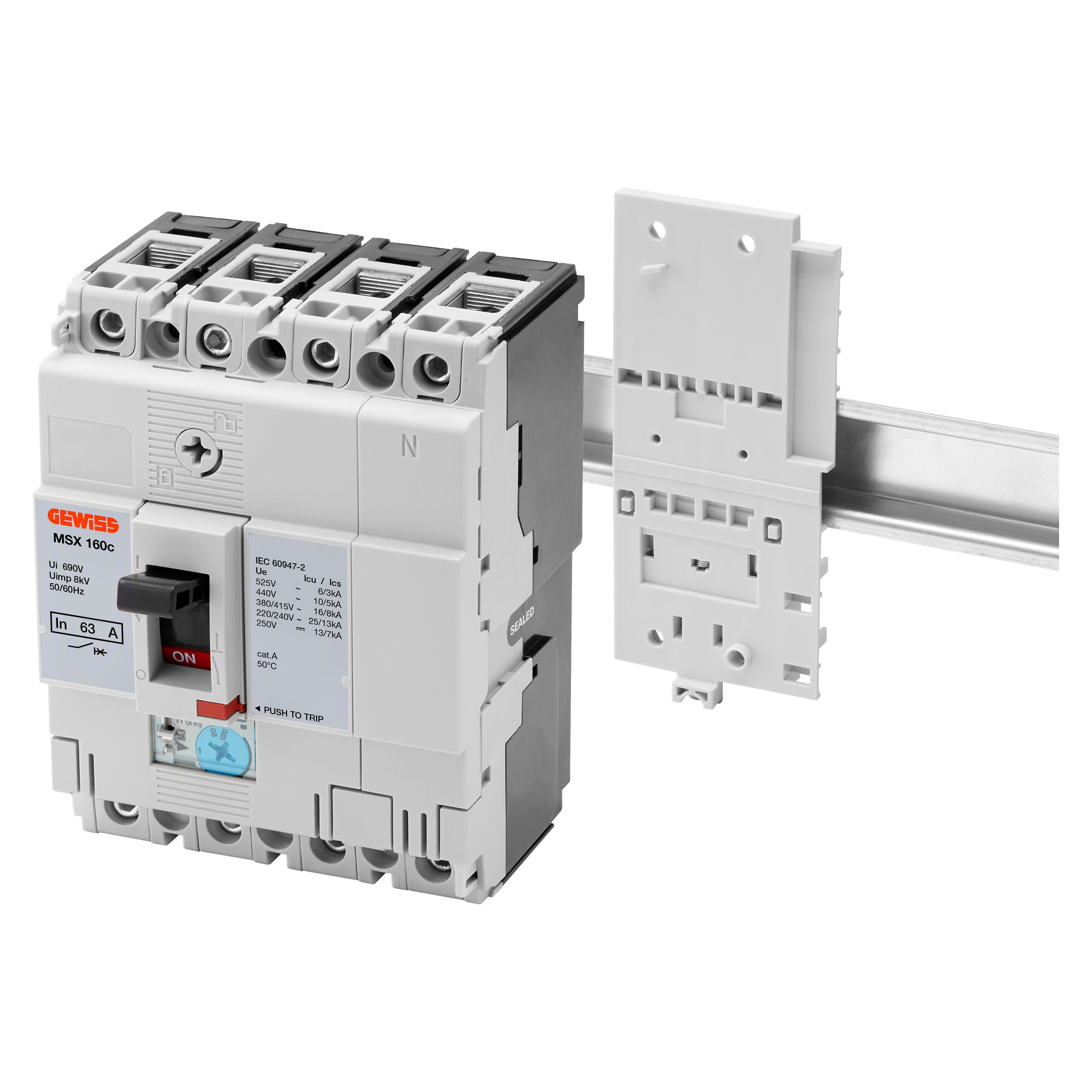 GEWISS - GEWGWD8876 STAFFA FIS GUIDA DIN MSX/D/M/C125-250