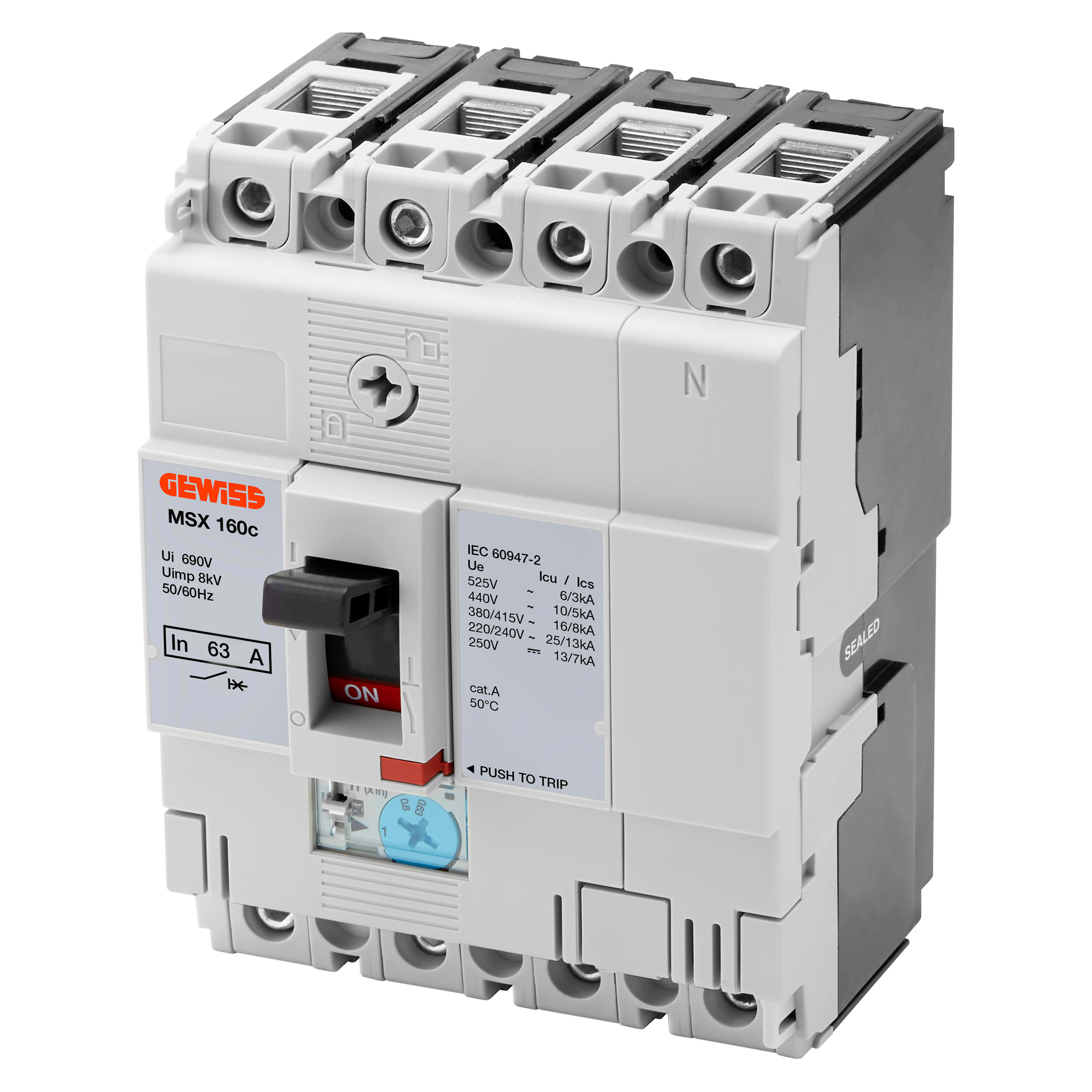 GEWISS - GEWGWD9012 MSX 160C 3P+N 40A 16KA TRMF TERM.FW