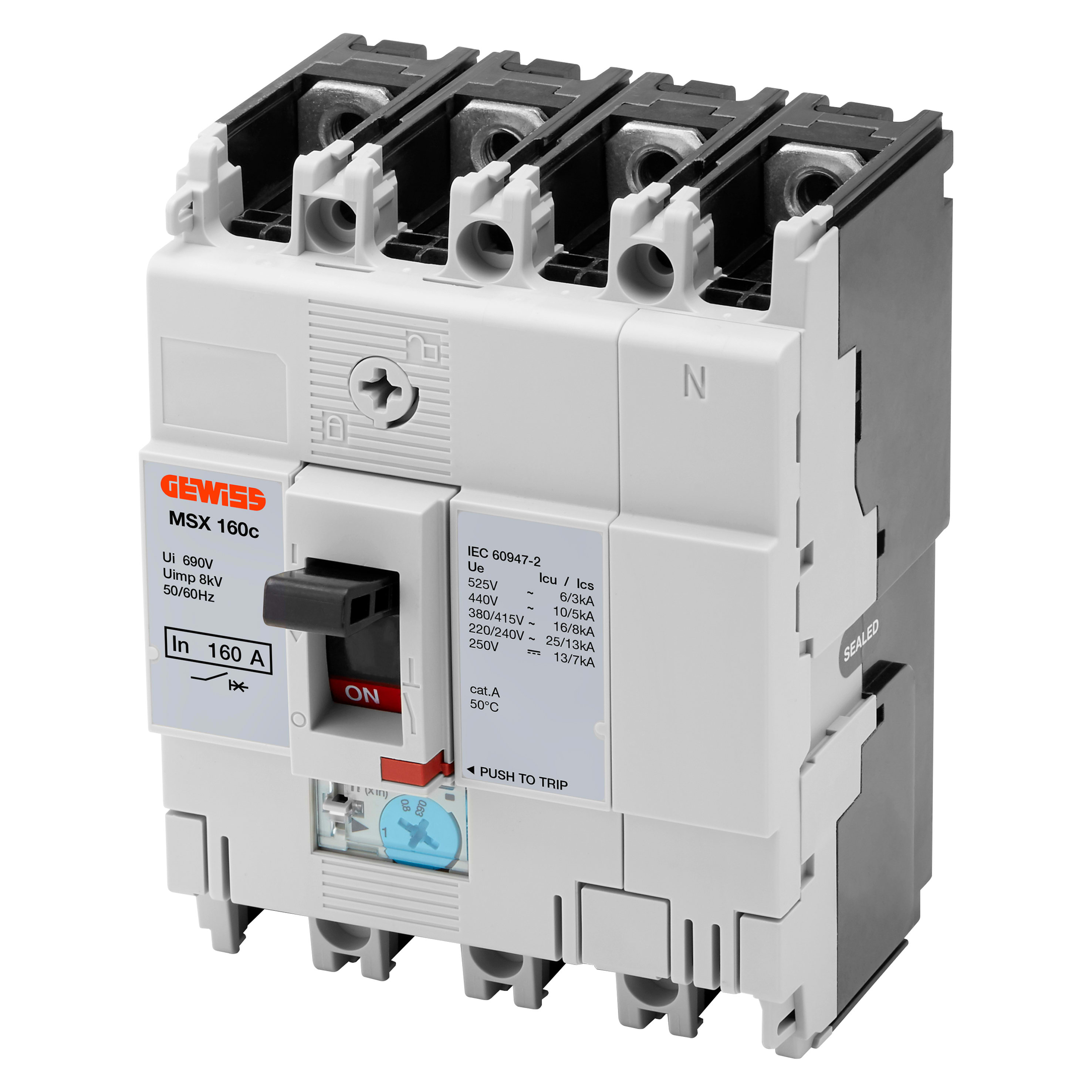 GEWISS - GEWGWD9077 MSX 160C 3P+N 160A 25KA TRMF TERM.FC