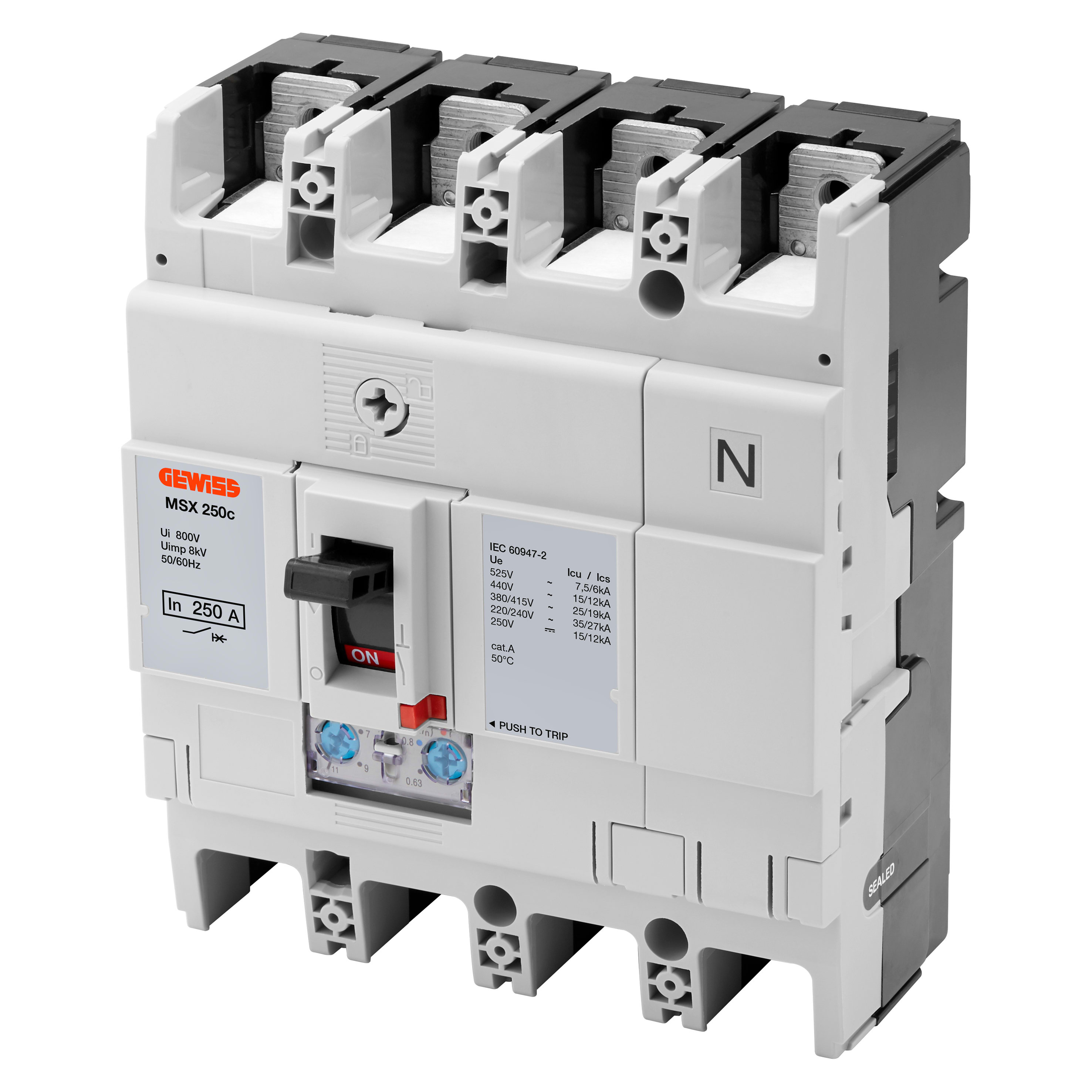GEWISS - GEWGWD9097 MSX 250C 3P+N 160A 16KA TRMR TERM.FC