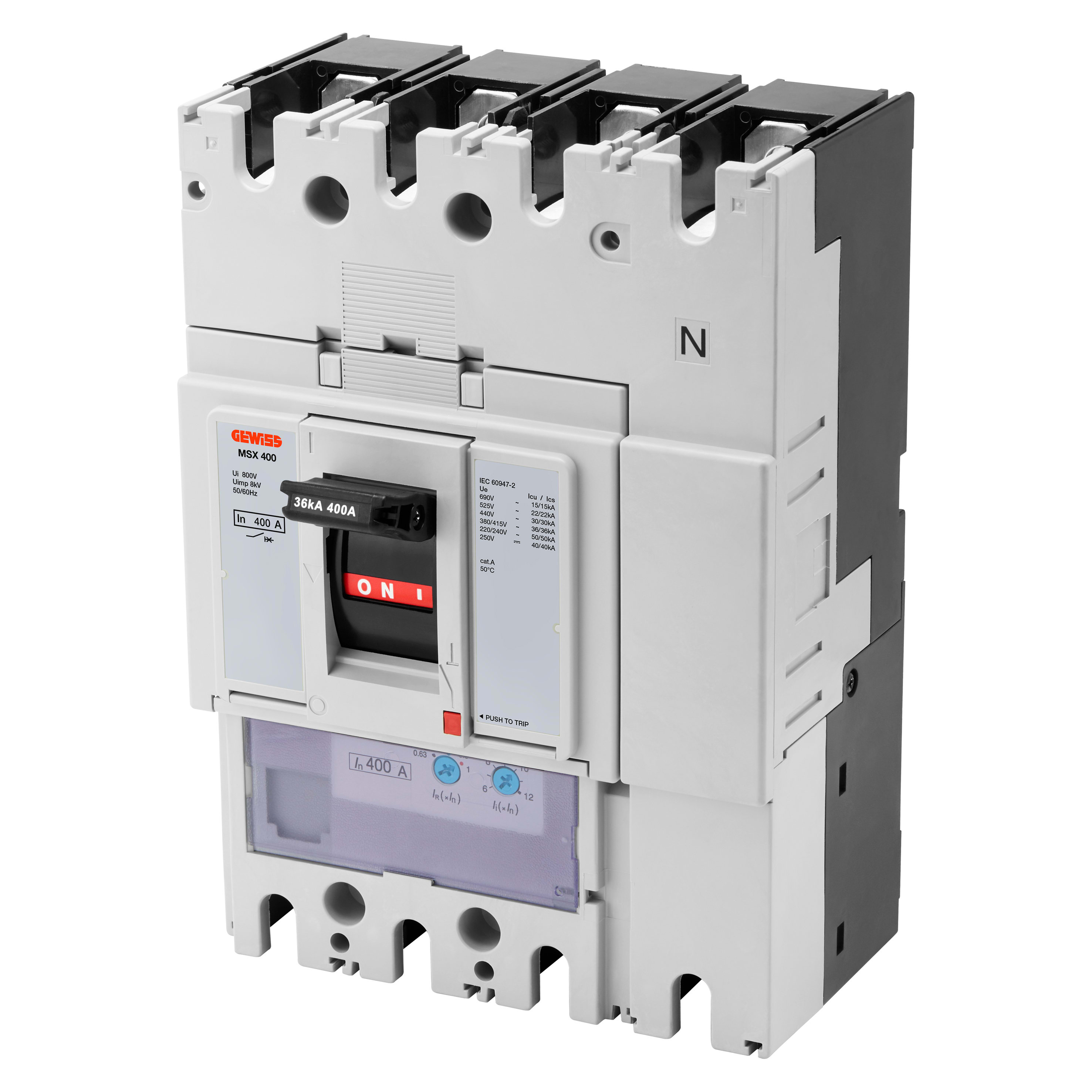 GEWISS - GEWGWD9363 MSX 400 4P 400A 36KA TRMR TERM.FC