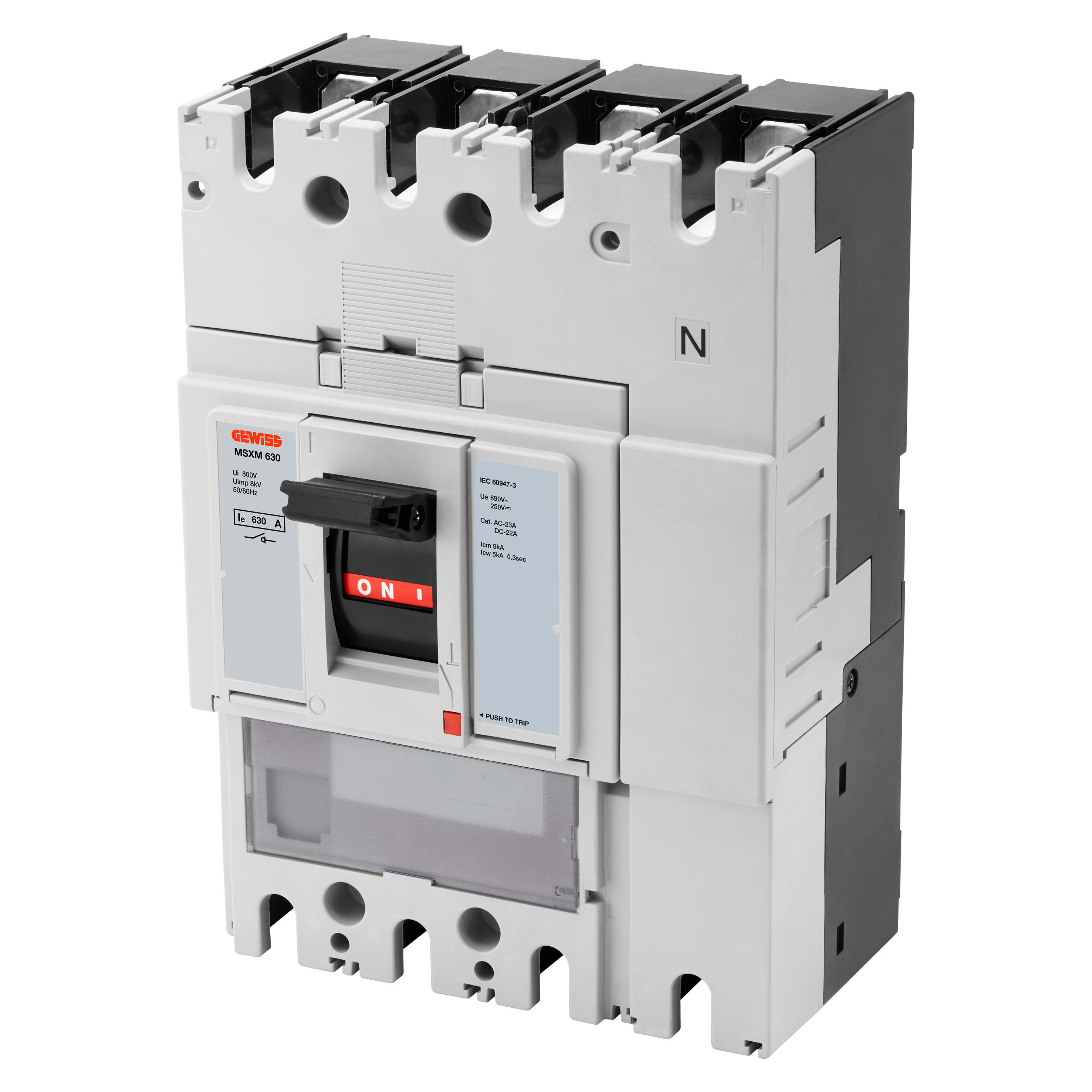 GEWISS - GEWGWD9448 MSXM 630 - INTERRUTTORE DI MANOVRA SEZIONATORE - 4P 630A 690V