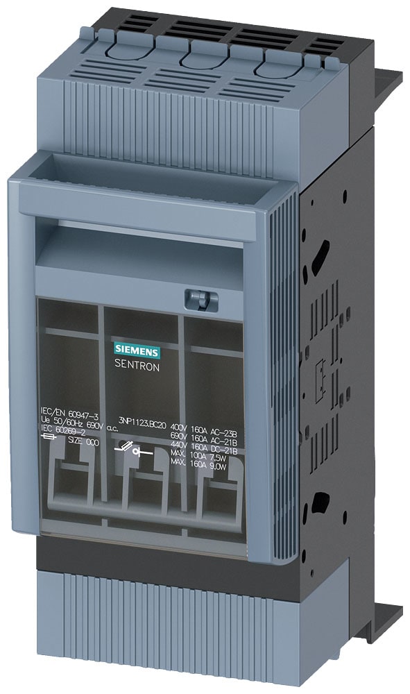 SIEMENS - SIE3NP11231BC20 SEZ.FUS.NH000 160A 60MM INC.32/70MM MORS