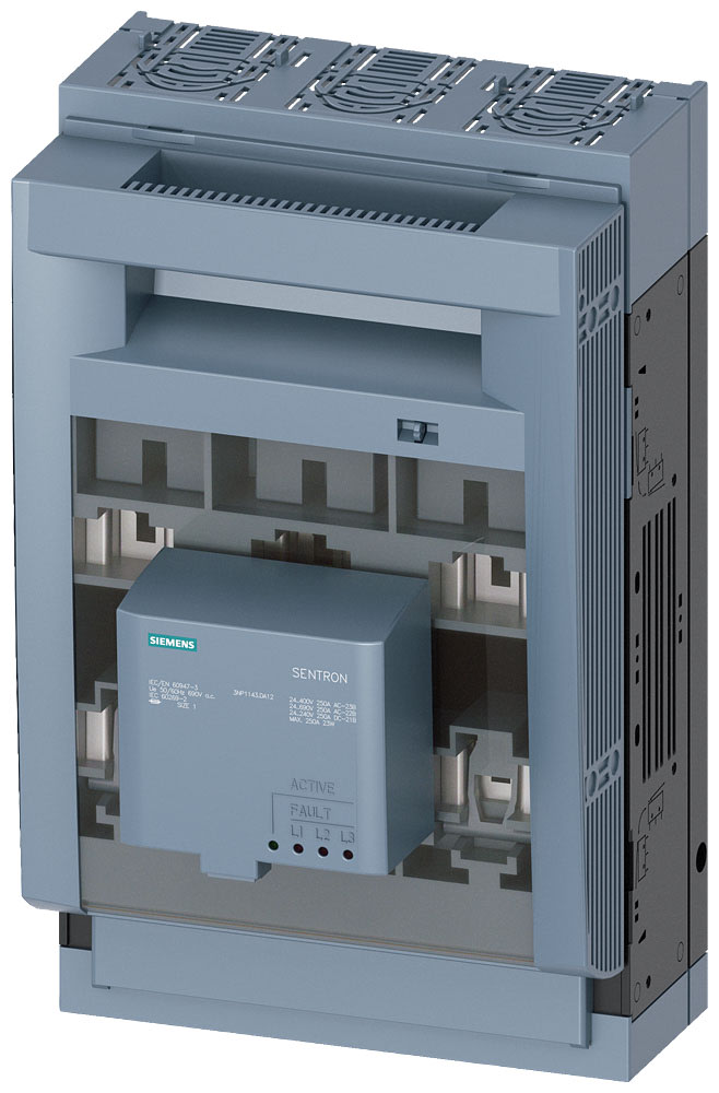 SIEMENS - SIE3NP11431DA12 SENTRON, Sezionatore sottocarico a fusibili 3NP1, a 3 poli, NH1, 250 A