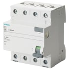 SIEMENS - SIE5SV46470 Interruttore differenziale, a 4 poli, tipo AC, In: 80 A, 300 mA, Un AC: 400 V