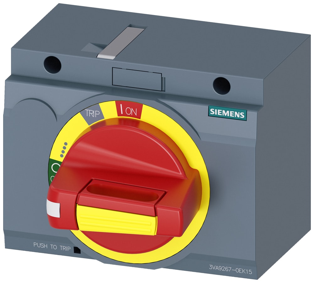 SIEMENS - SIE3VA92670EK15 Comando rotativo frontale OFF di emergenza IEC IP30/40, accessorio per: 3VA2 100/160/250