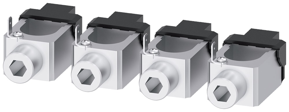 SIEMENS - SIE3VA92640JG12 Morsetto di collegamento per conduttore tondo con presa di tensione per conduttore ausiliario 4 pezzi, accessorio