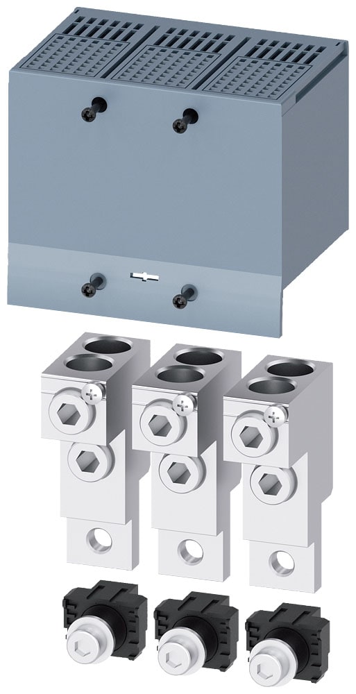 SIEMENS - SIE3VA92230JC22 Morsetto di collegamento per conduttore tondo, 2 cavi, 3 pezzi, accessorio per: 3VA2 100/160/250