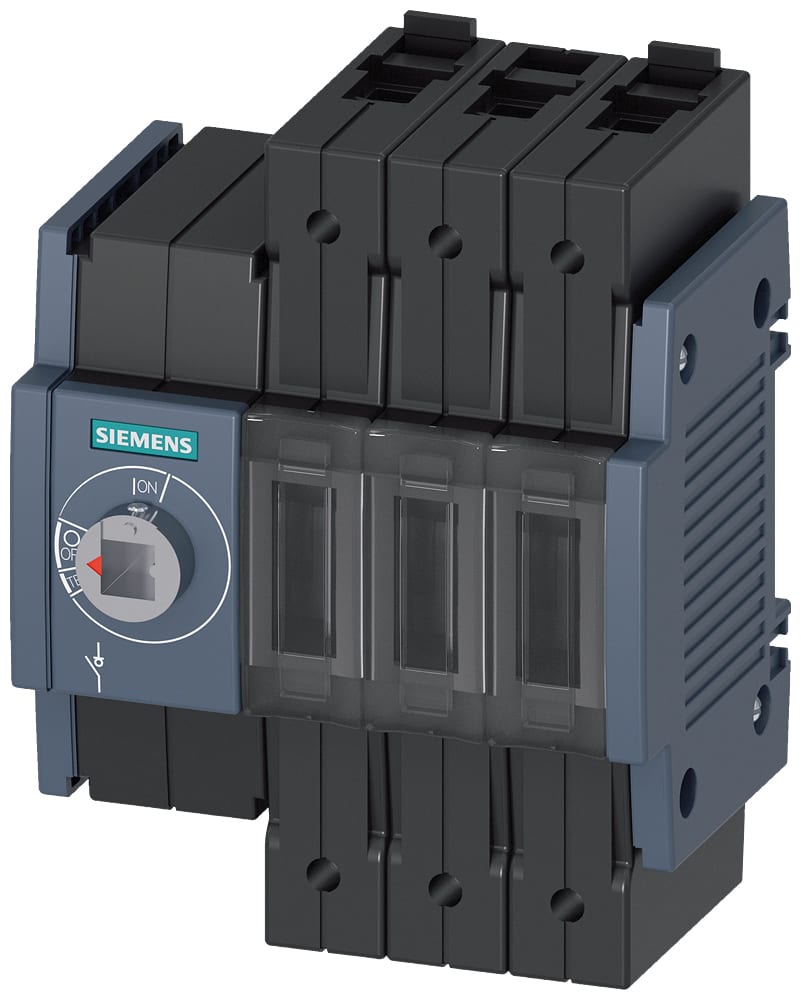 SIEMENS - SIE3KD26302ME100 Sezionatore sottocarico 63 A, grand. costr. 1, a 3 poli, comando frontale a sinistra, apparecchio di base