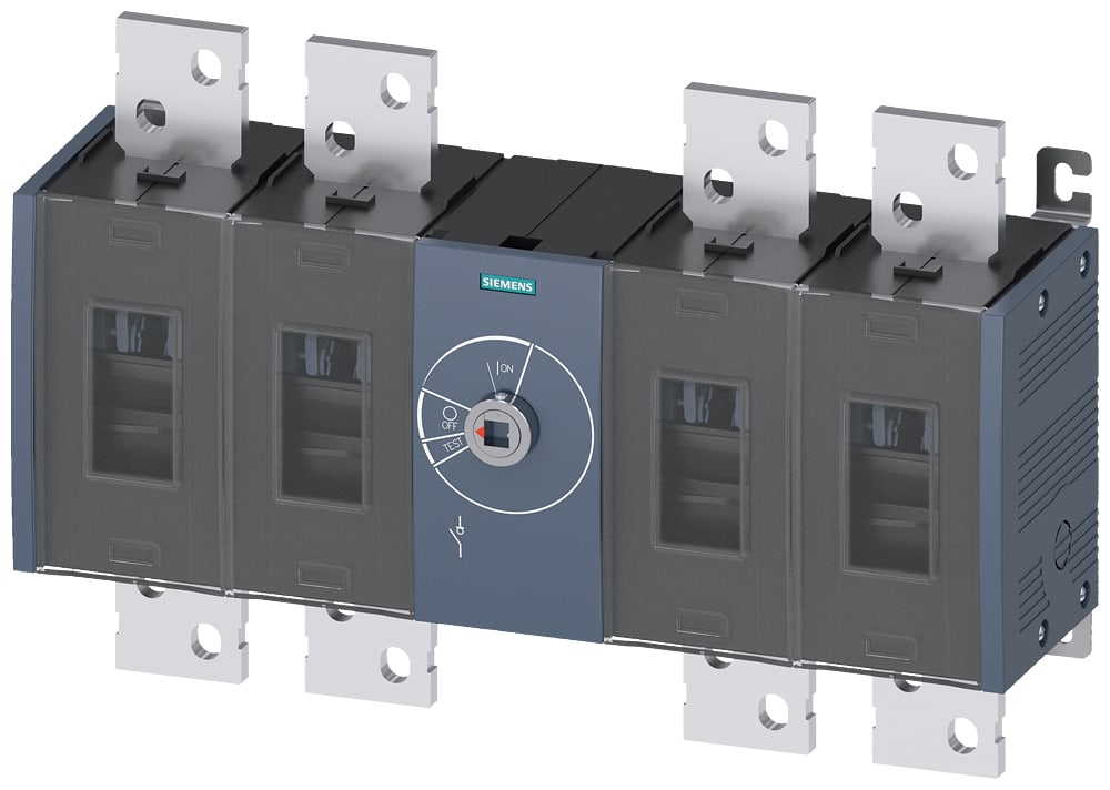 SIEMENS - SIE3KD52400RE200 Sezionatore sottocarico 1250 A, grand. costr. 5, a 4 poli, comando frontale centrale, apparecchio di base