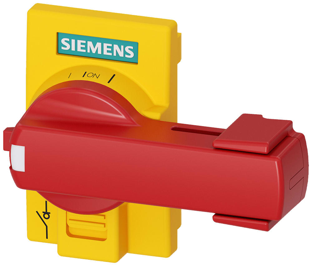 SIEMENS - SIE3KD91018 Accessori per 3KD grand. costr. 1 comando diretto, rosso/giallo, esecuzione piatta lucchettabile