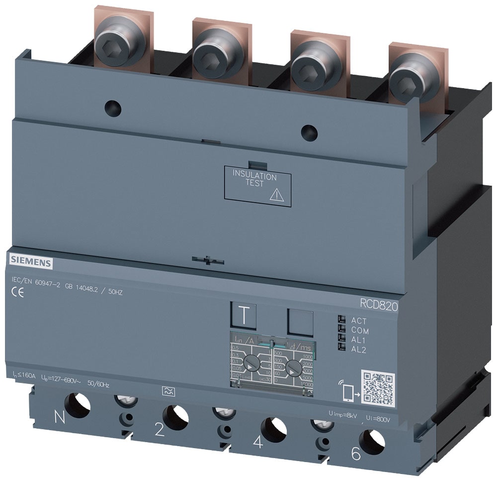 SIEMENS - SIE3VA91240RL30 RCD820 X 3VA20/1 4P I=160A U=127-690V