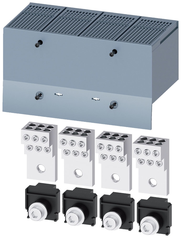 SIEMENS - SIE3VA93040JF60 Morsetto di collegamento per conduttore tondo, 6 cavi, 4 pezzi, accessorio per: 3VA1 400/630 3VA2