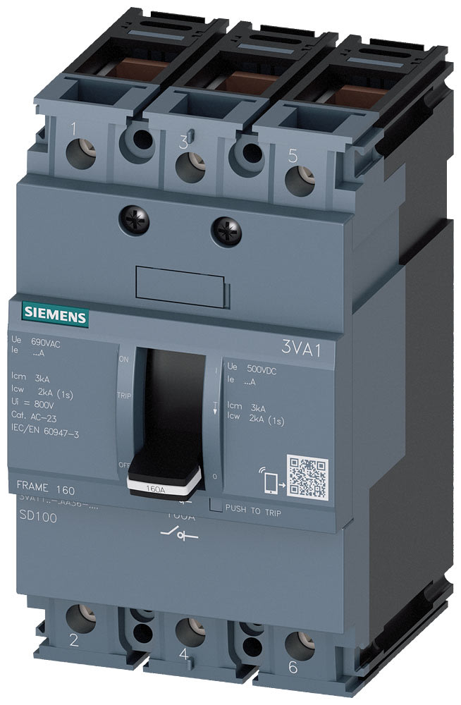 SIEMENS - SIE3VA11161AA360AA0 SEZ. AUT. 3VA 160A 3P B/T