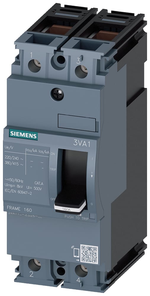 SIEMENS - SIE3VA11965ED260AA0 INT.AUT.3VA 16A 2P 55KA TM FTFM B/T