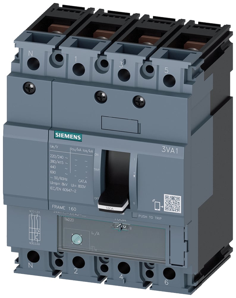 SIEMENS - SIE3VA11804EE420AA0 INT.AUT.3VA 80A 4P 36KA TM ATFM L/T