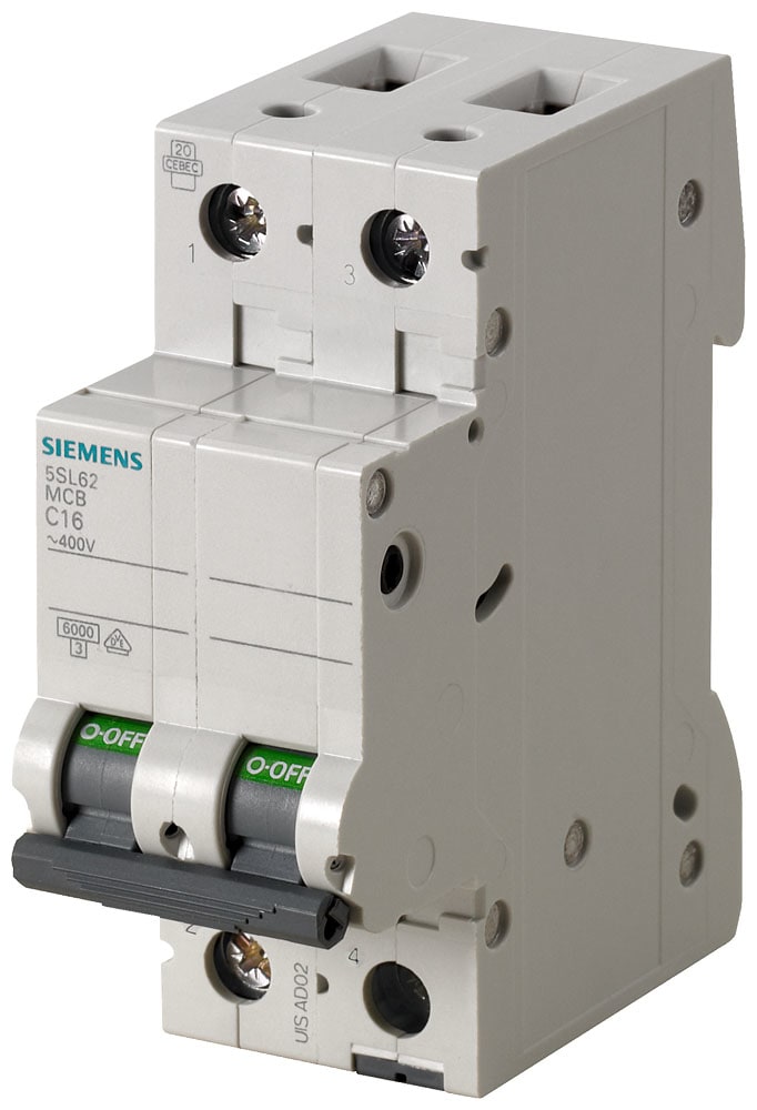 SIEMENS - SIE5SL62107BB INT. MT ICN 6000A, ICU 6KA 2P C10