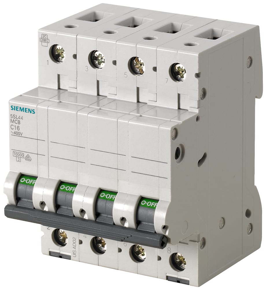 SIEMENS - SIE5SL44166 Interruttore magnetotermico 400 V 10 kA, a 4 poli, B, 16 A